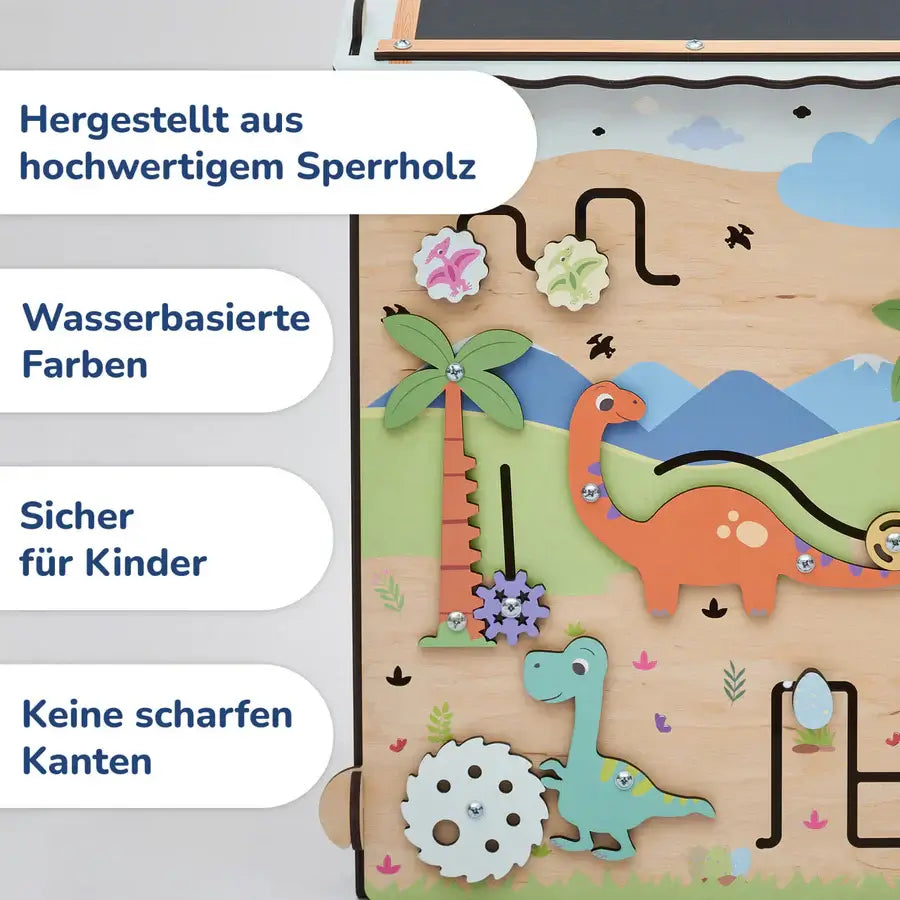 Motorikhaus / Activity Board Dino mit Beleuchtung