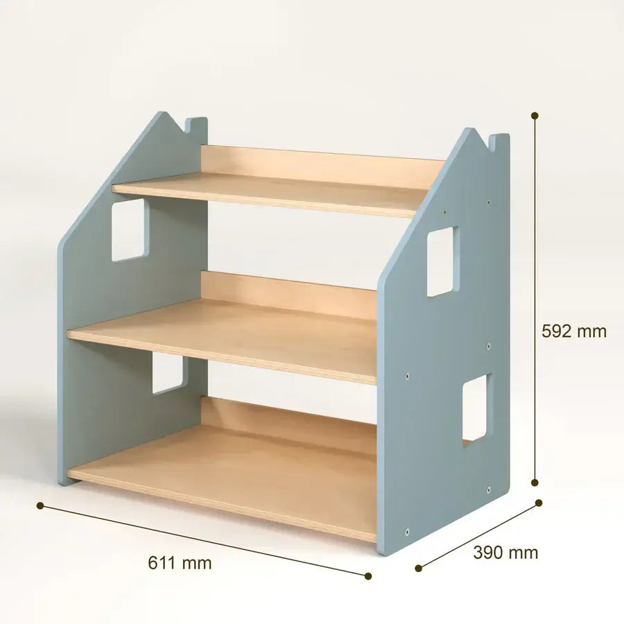 Toy shelf house, different colors