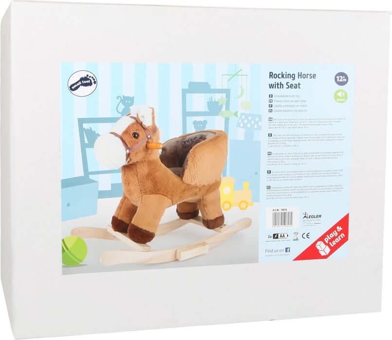 Rocking horse with seat/sound