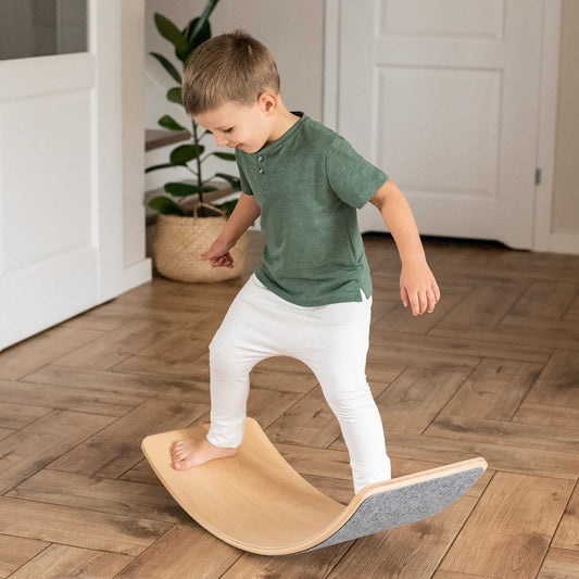 MeowBaby® Balance Board Wooden balancing board with felt