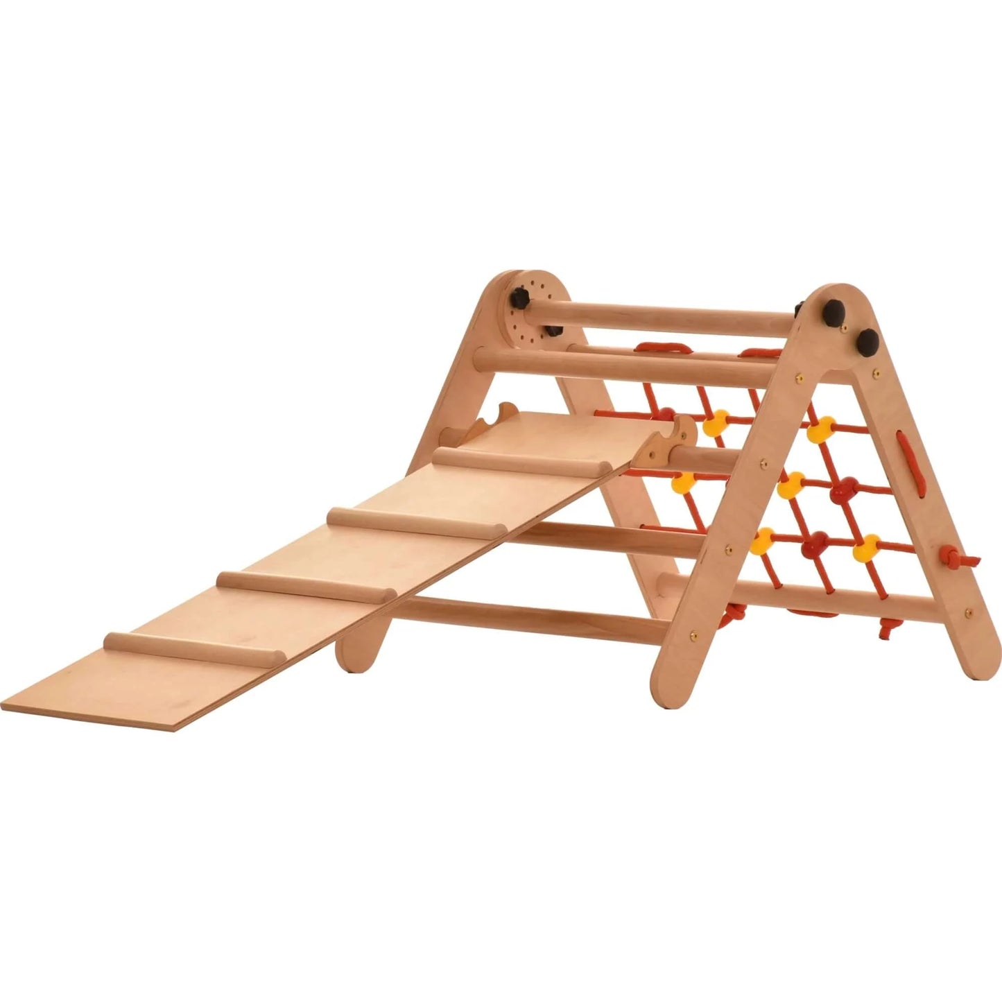 Klimdriehoek BASIC met ladder, klimnet &amp; glijbaan