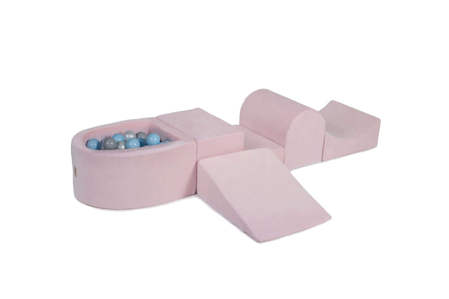 MeowBaby® Foam Playset with Mini Ball Pit + 100 Balls, Light Pink
