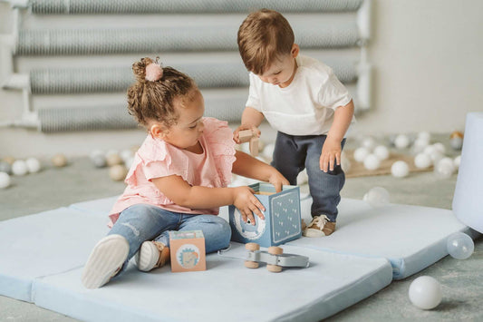 MeowBaby® Quadrat Klappmatratze Eckige Spielmatte Spielteppich für Kinder
