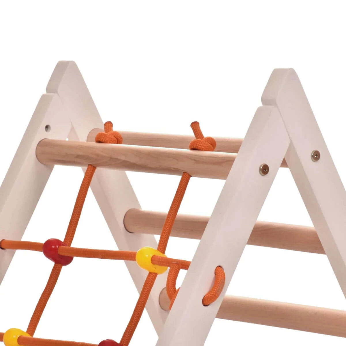 Klimdriehoek COMPACT met ladder, klimnet &amp; glijbaan, verschillende kleuren