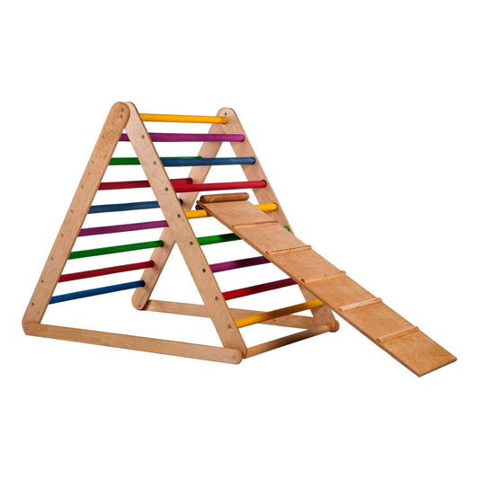 Climbing triangle with chicken ladder